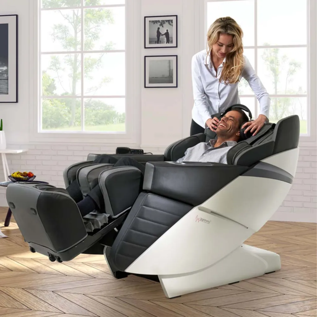 Массажное кресло Casada AlphaSonic III White Black Массажное кресло Casada AlphaSonic III White Black