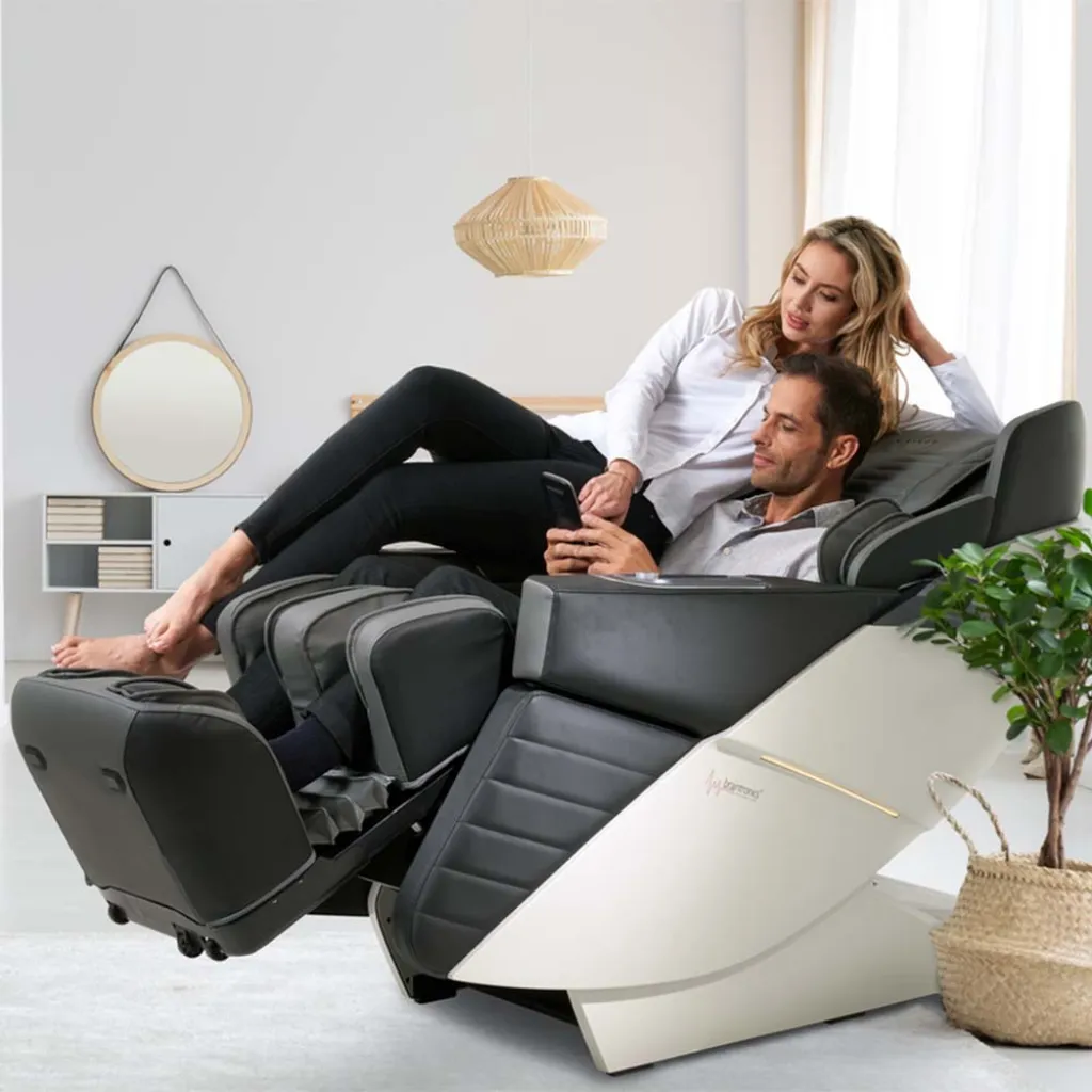 Массажное кресло Casada AlphaSonic III White Black Массажное кресло Casada AlphaSonic III White Black