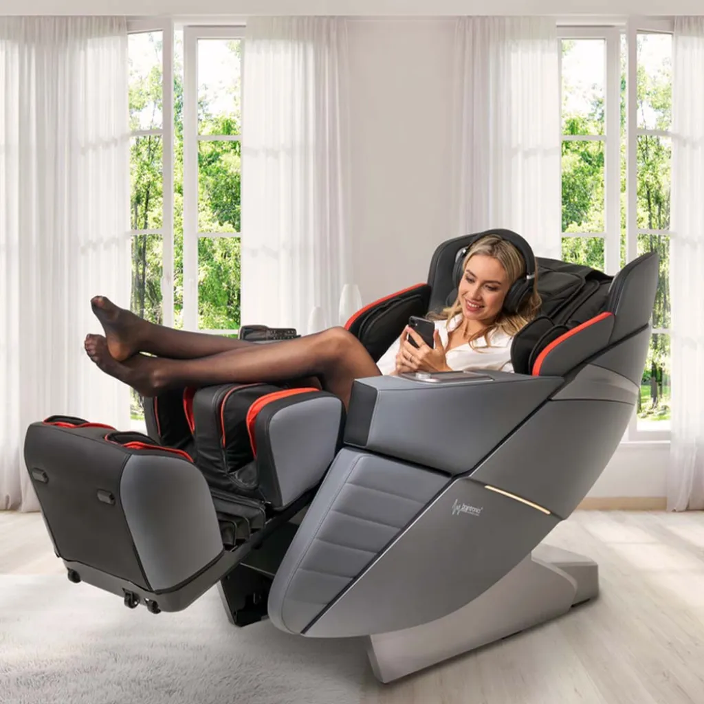Массажное кресло Casada AlphaSonic III Grey Black