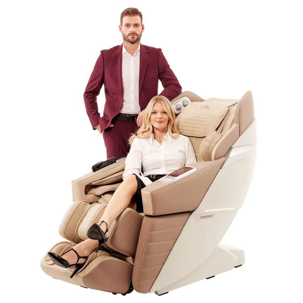 Массажное кресло Casada AlphaSonic III White Khaki Массажное кресло Casada AlphaSonic III White Khaki