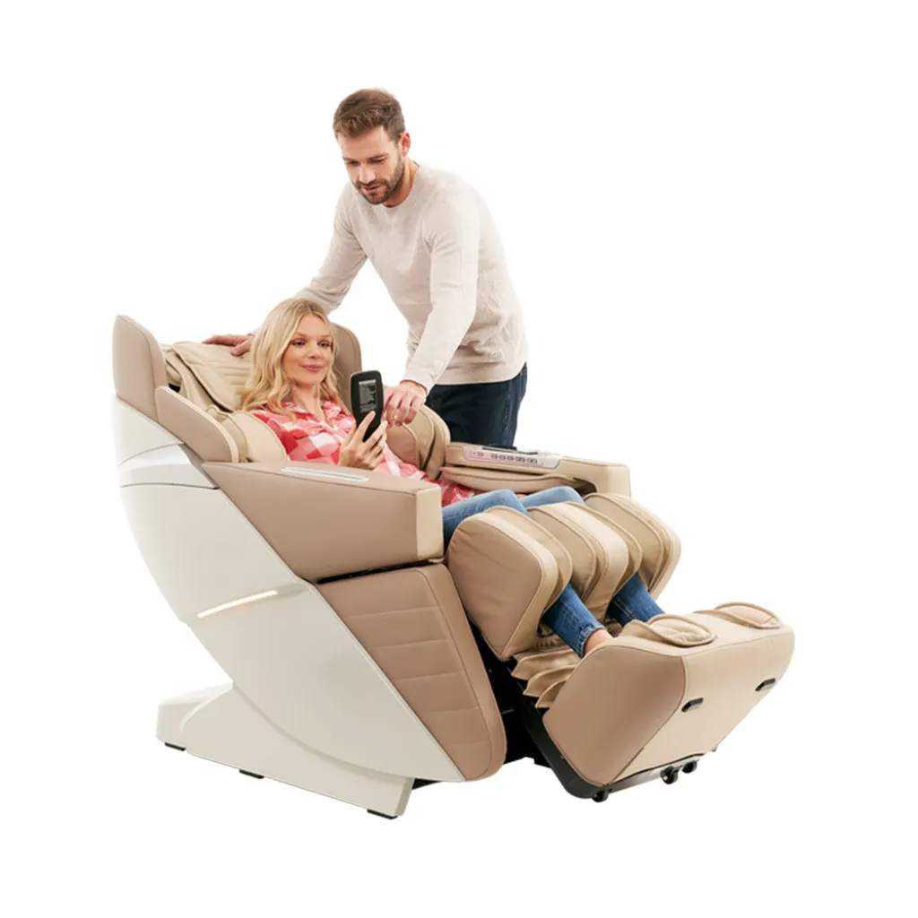 Массажное кресло Casada AlphaSonic III White Khaki Массажное кресло Casada AlphaSonic III White Khaki