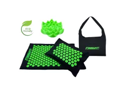 Масажний килимок EasyFit AcuRelax EF-2710-BG з голками (аплікатор Кузнєцова), чорно-зелений Масажний килимок EasyFit AcuRelax EF-2710-BG з голками (аплікатор Кузнєцова), чорно-зелений