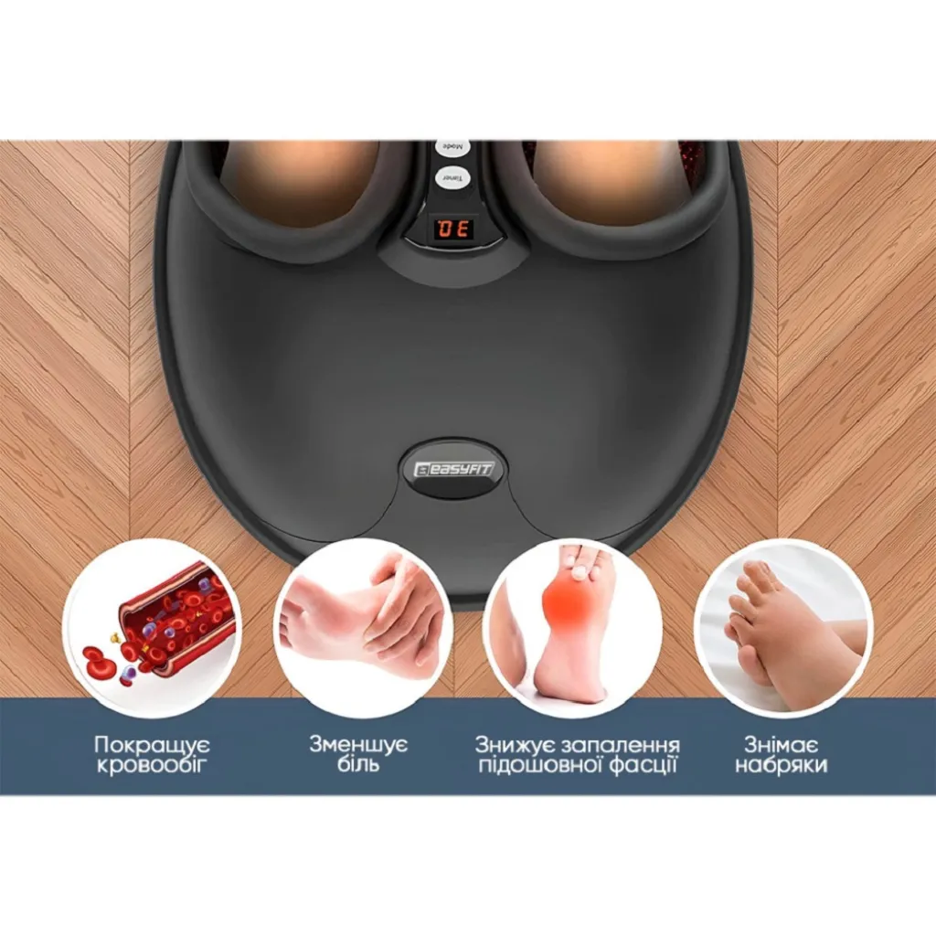 Лимфодренажный массажер для ног EasyFit EF-2300, черный Лимфодренажный массажер для ног EasyFit EF-2300, черный