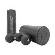 Набір для масажу EasyFit MioSet-L (2 м'ячика+ролик) EF-2005-L, чорний
