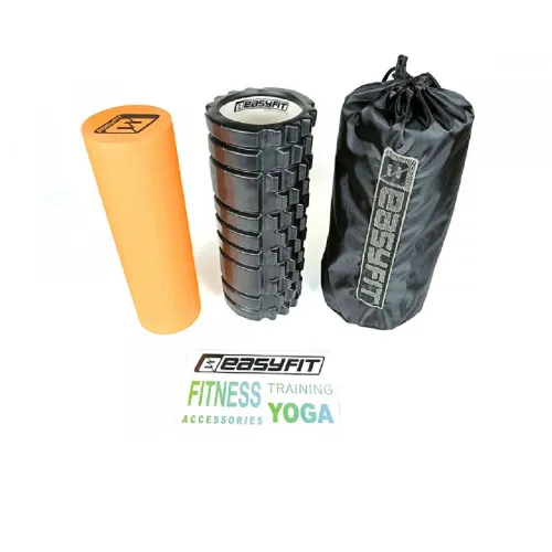 Массажный ролик EasyFit PRO Active EF-2025 33 см двойной, оранжевый/черный - Фото№1 Массажный ролик EasyFit PRO Active EF-2025 33 см двойной, оранжевый/черный - Фото№1