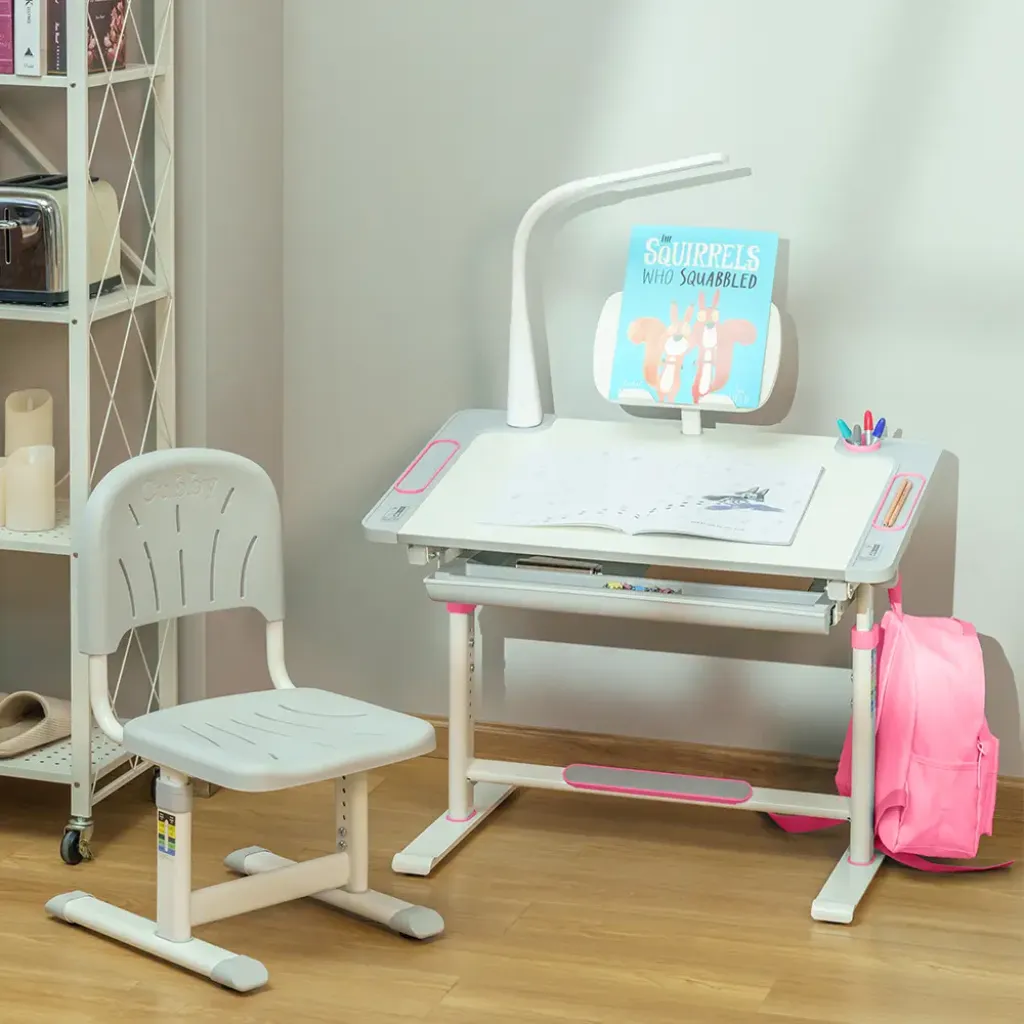 Комплект Cubby парта + стілець трансформери Fundesk Lupin Pink