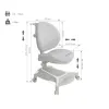 Зростаючий комплект для школярів парта FunDesk Pensare Grey + Крісло Cubby Adonis Grey - Фото№10