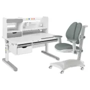 Зростаючий комплект для школярів парта Fundesk Pensare Grey + крісло Cubby Magnolia Grey Зростаючий комплект для школярів парта Fundesk Pensare Grey + крісло Cubby Magnolia Grey