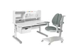 Зростаючий комплект для школярів парта Fundesk Pensare Grey + крісло Cubby Magnolia Grey Зростаючий комплект для школярів парта Fundesk Pensare Grey + крісло Cubby Magnolia Grey