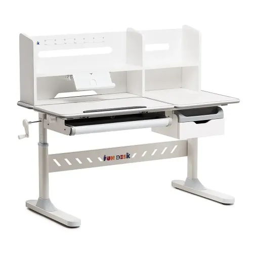 Универсальная парта-трансформер для подростка Fundesk Fiore II Grey - Фото№1 Универсальная парта-трансформер для подростка Fundesk Fiore II Grey - Фото№1
