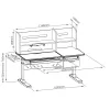 Универсальная парта-трансформер для подростка Fundesk Fiore II Grey - Фото№10