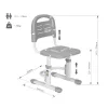 Комплект для подростка парта Fundesk Fiore II Grey + детский стул FunDesk SST3L Grey - Фото№7