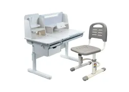 Функциональная парта Cubby Ammi Grey + Кресло Fundesk SST3LS Grey Функциональная парта Cubby Ammi Grey + Кресло Fundesk SST3LS Grey