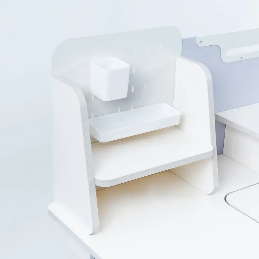 Функціональна парта Cubby Ammi Grey + Крісло Fundesk SST3LS Grey Функціональна парта Cubby Ammi Grey + Крісло Fundesk SST3LS Grey