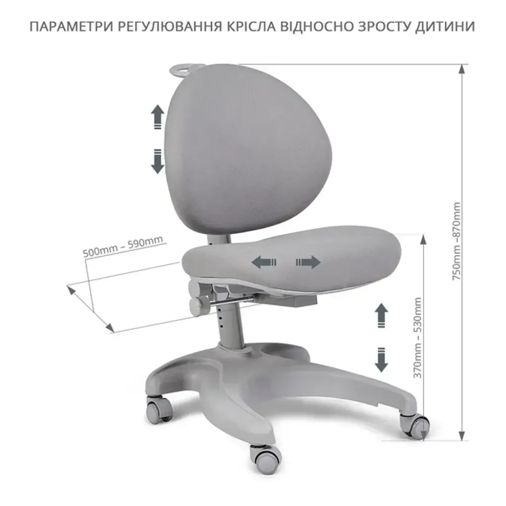 Комплект парта-трансформер Cubby Nerine Grey + крісло FunDesk Cielo Grey Комплект парта-трансформер Cubby Nerine Grey + крісло FunDesk Cielo Grey