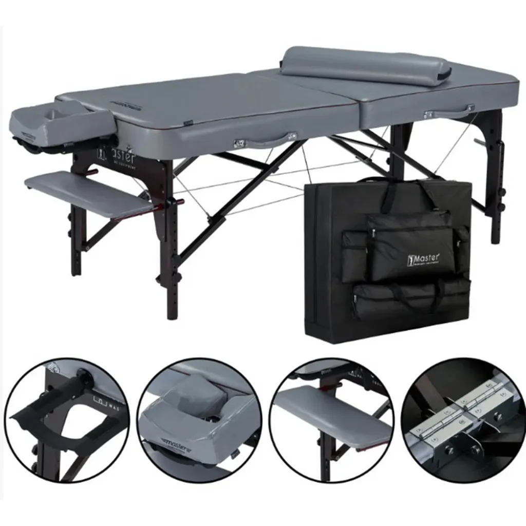 Массажный стол Master Massage Montour LX Dove, серый Массажный стол Master Massage Montour LX Dove, серый