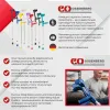 Подлокотный костыль 220 DKBL регулируемый с твердой ручкой, синий - Фото№8