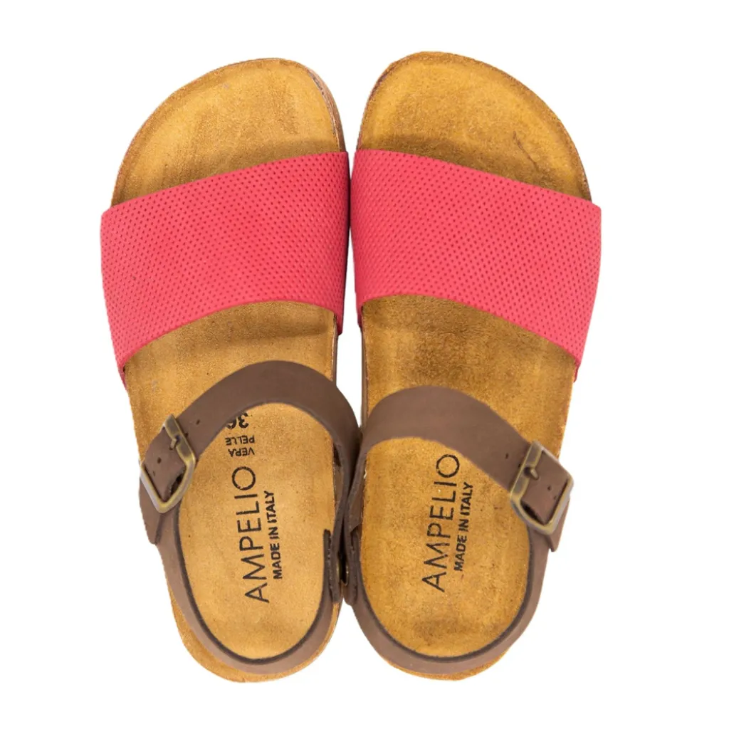 Жіночі сандалі Ampelio 370/Р-2, рожевий/коричневий Жіночі сандалі Ampelio 370/Р-2, рожевий/коричневий