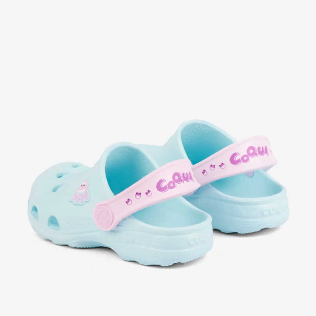 Дитячі сабо Coqui LITTLE FROG 8701, блакитний/ліловий Дитячі сабо Coqui LITTLE FROG 8701, блакитний/ліловий