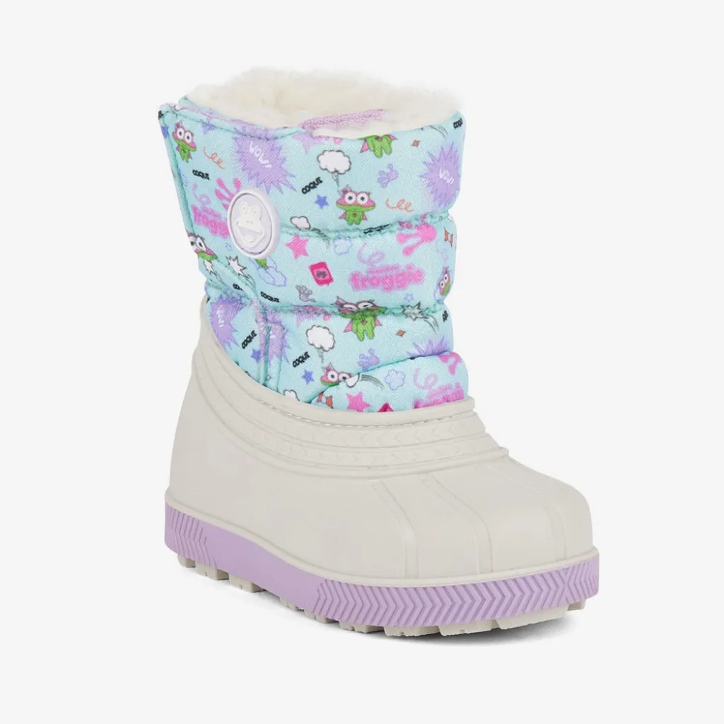 Зимові дитячі черевики сноубутси Coqui MIKI (5042 White/Lt. mint hero), білий/м'ятний/фіолетовий