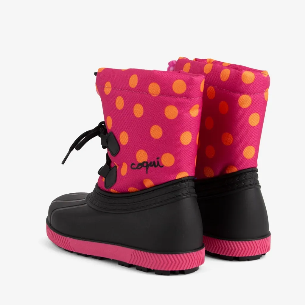 Зимові дитячі черевики сноубутси Coqui BERGY (5033 Lt. fuchsia dots), чорний/рожевий Зимові дитячі черевики сноубутси Coqui BERGY (5033 Lt. fuchsia dots), чорний/рожевий