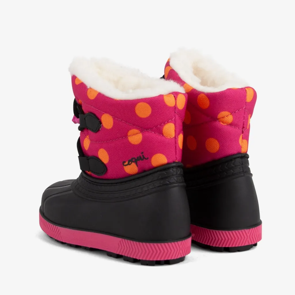 Зимові дитячі черевики сноубутси Coqui BERGY (5032 Lt. fuchsia dots), чорний/рожевий/малиновий Зимові дитячі черевики сноубутси Coqui BERGY (5032 Lt. fuchsia dots), чорний/рожевий/малиновий