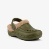 Утеплені крокси сабо Coqui HUSKY (9751 Army Green/Beige), зелений/хакі/бежевий - Фото№3