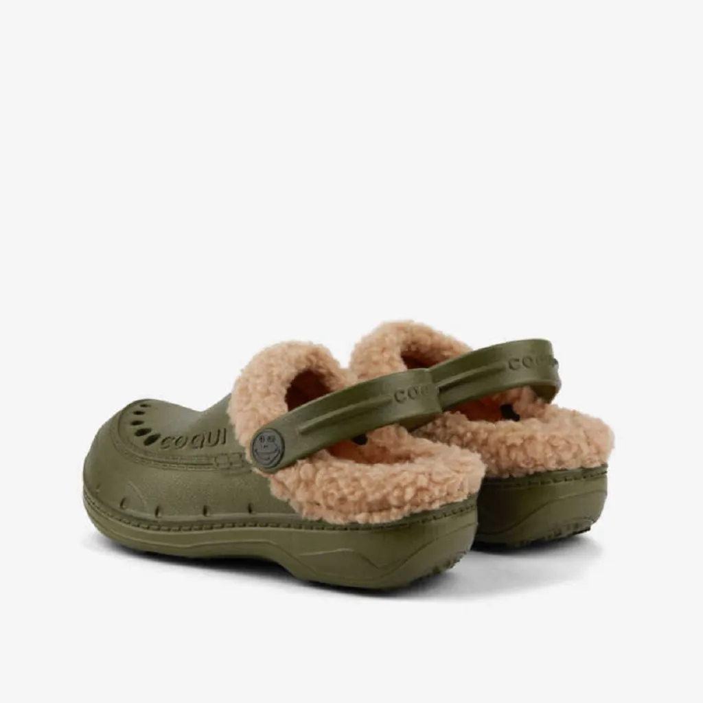 Утеплені крокси сабо Coqui HUSKY (9751 Army Green/Beige), зелений/хакі/бежевий Утеплені крокси сабо Coqui HUSKY (9751 Army Green/Beige), зелений/хакі/бежевий