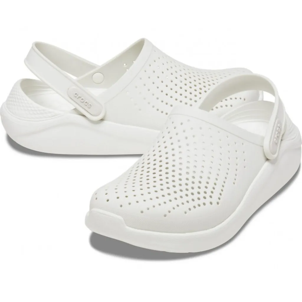Кроксы сабо Crocs LiteRide Clog Almost White, белый Кроксы сабо Crocs LiteRide Clog Almost White, белый