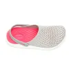 Кроксы сабо Crocs LiteRide Clog Pearl/White, серо-малиновый - Фото№5