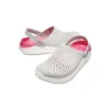 Кроксы сабо Crocs LiteRide Clog Pearl/White, серо-малиновый - Фото№6