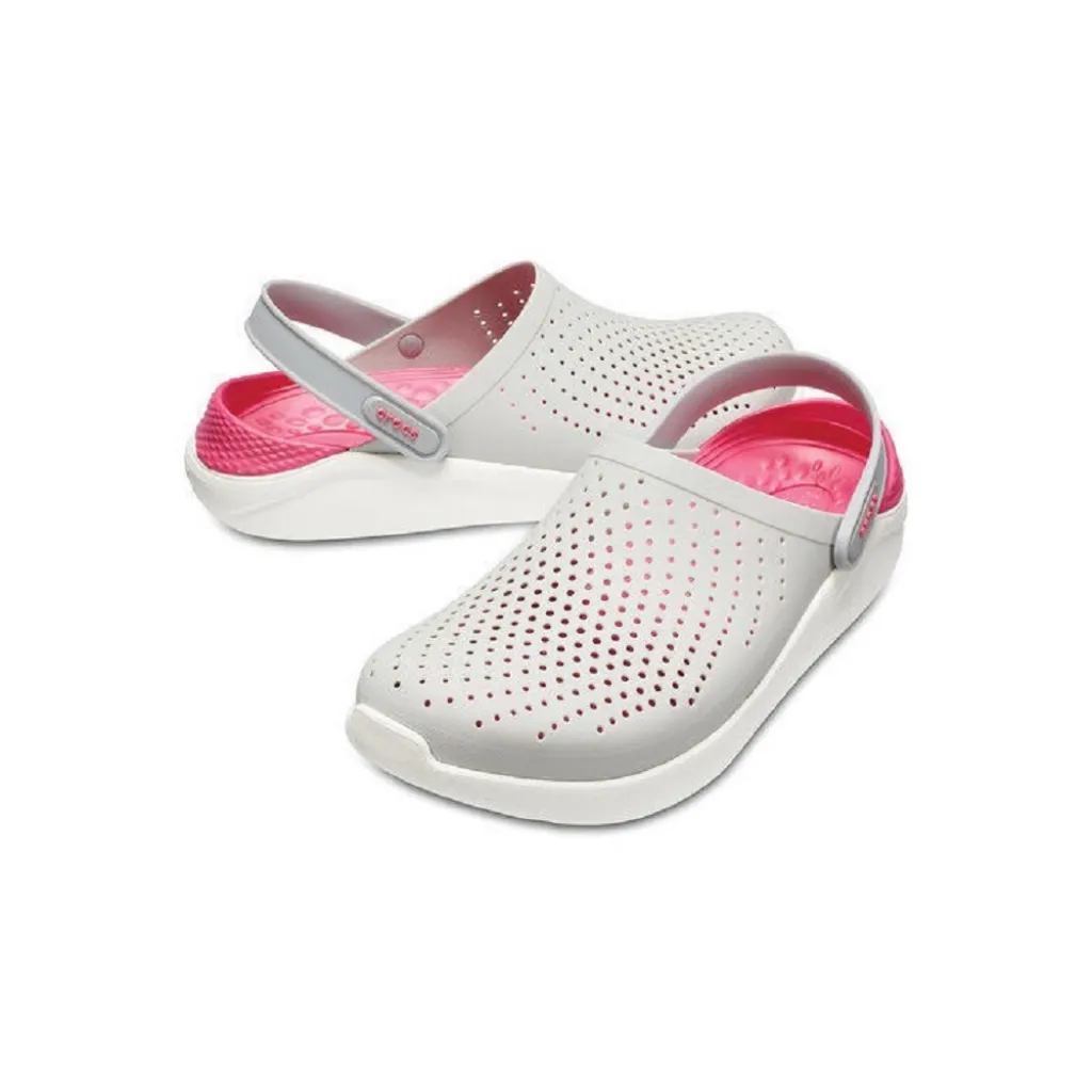 Кроксы сабо Crocs LiteRide Clog Pearl/White, серо-малиновый Кроксы сабо Crocs LiteRide Clog Pearl/White, серо-малиновый