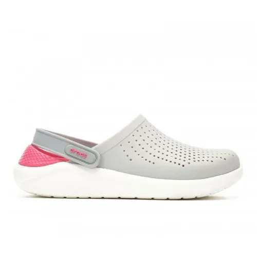 Кроксы сабо Crocs LiteRide Clog Pearl/White, серо-малиновый - Фото№1 Кроксы сабо Crocs LiteRide Clog Pearl/White, серо-малиновый - Фото№1