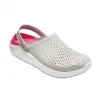 Кроксы сабо Crocs LiteRide Clog Pearl/White, серо-малиновый - Фото№3