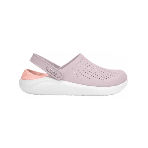 Кроксы сабо Crocs LiteRide Clog Pink/White, кораллово-бежевый - Фото№1 Кроксы сабо Crocs LiteRide Clog Pink/White, кораллово-бежевый - Фото№1