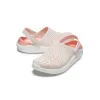 Кроксы сабо Crocs LiteRide Clog Pink/White, кораллово-бежевый - Фото№5