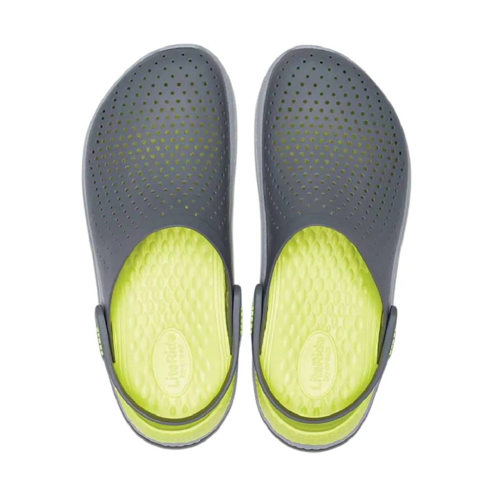Кроксы сабо Crocs LiteRide GreyLightGreen, серо-зеленый