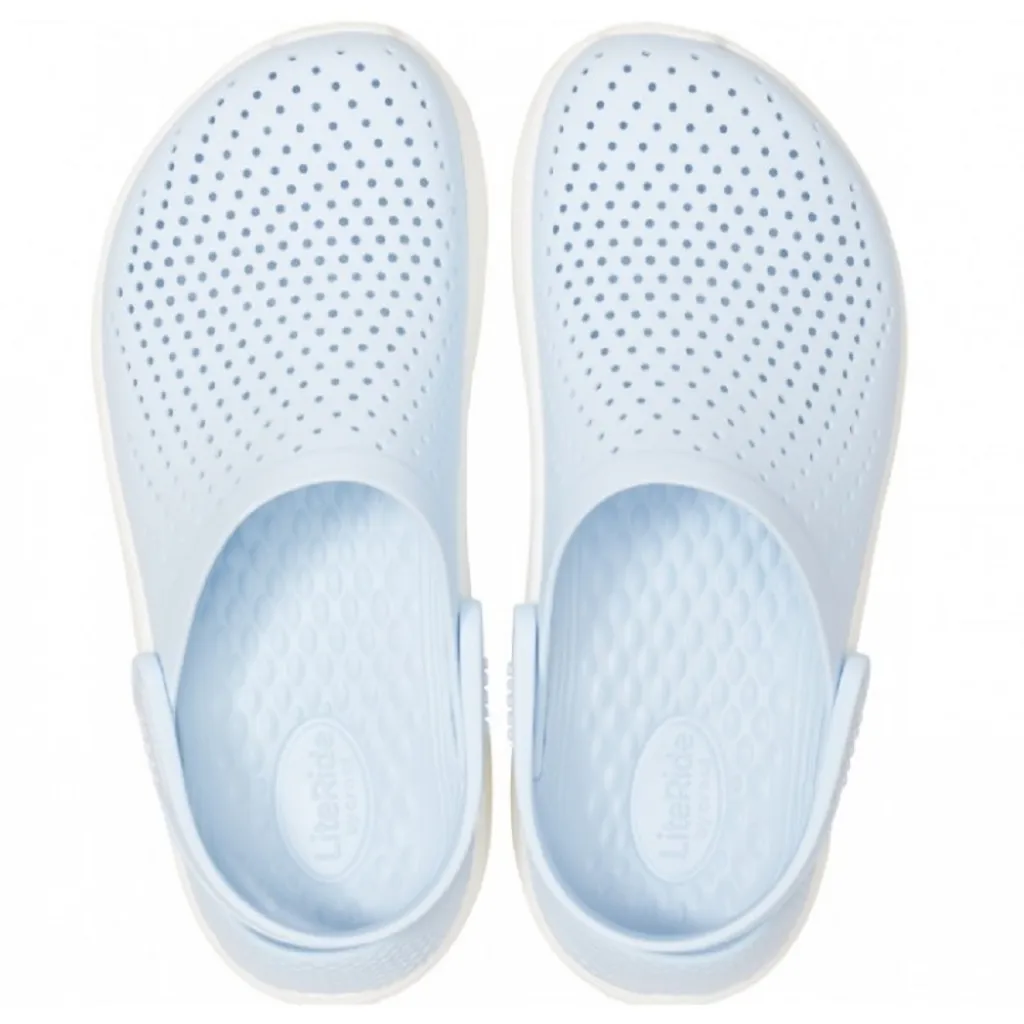 Кроксы сабо Crocs LiteRide Clog Mineral Blue/White, голубой Кроксы сабо Crocs LiteRide Clog Mineral Blue/White, голубой