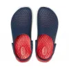 Кроксы сабо Crocs LiteRide Clog Navy/Pepper, красно-синий - Фото№3