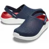 Кроксы сабо Crocs LiteRide Clog Navy/Pepper, красно-синий - Фото№7