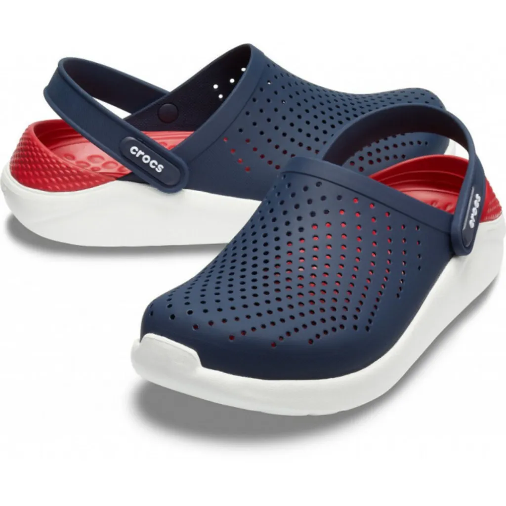 Кроксы сабо Crocs LiteRide Clog Navy/Pepper, красно-синий Кроксы сабо Crocs LiteRide Clog Navy/Pepper, красно-синий