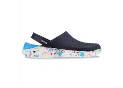 Кроксы сабо Crocs LiteRide Clog Navy/white, кляксы темно-синий Кроксы сабо Crocs LiteRide Clog Navy/white, кляксы темно-синий