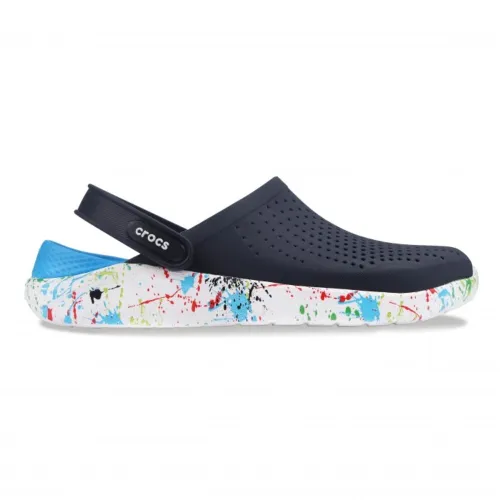 Кроксы сабо Crocs LiteRide Clog Navy/white, кляксы темно-синий - Фото№1 Кроксы сабо Crocs LiteRide Clog Navy/white, кляксы темно-синий - Фото№1
