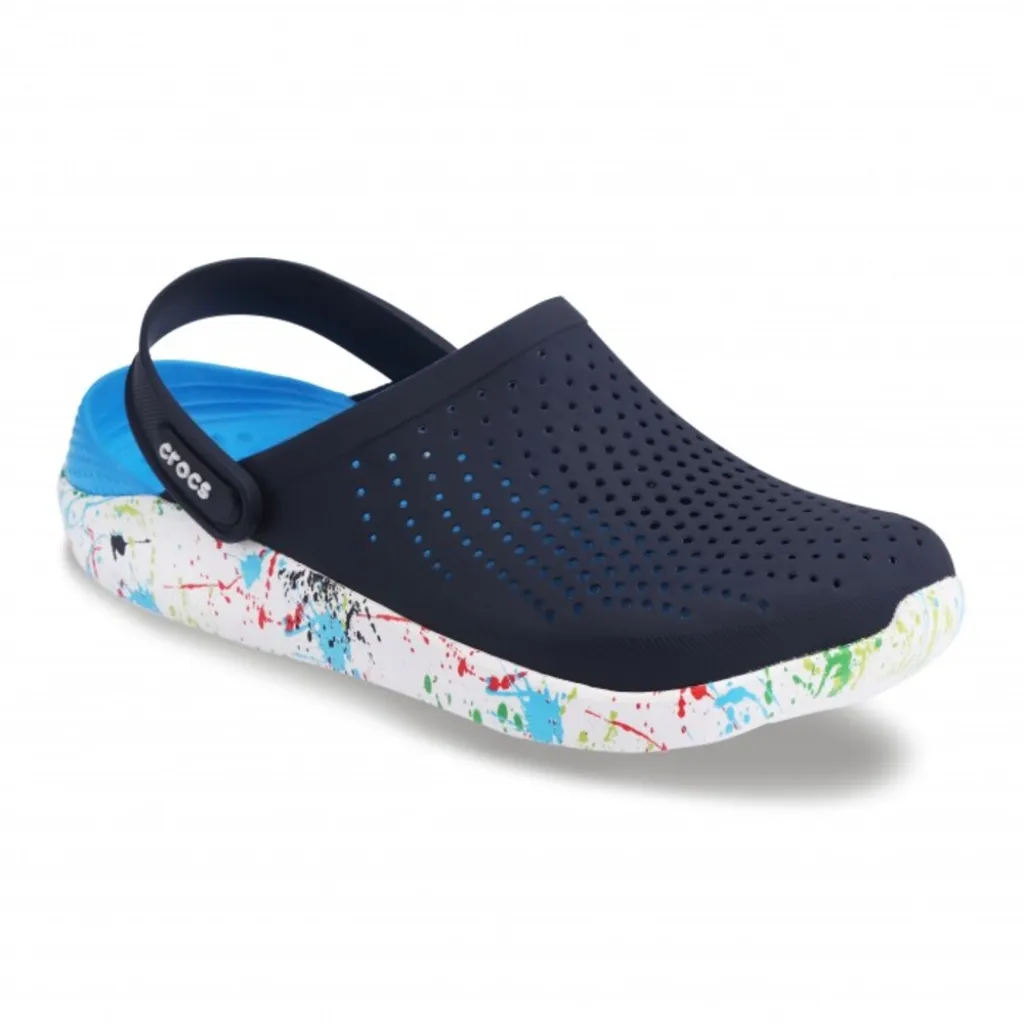 Кроксы сабо Crocs LiteRide Clog Navy/white, кляксы темно-синий Кроксы сабо Crocs LiteRide Clog Navy/white, кляксы темно-синий