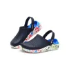 Кроксы сабо Crocs LiteRide Clog Navy/white, кляксы темно-синий - Фото№6