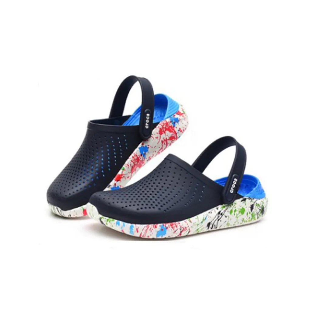 Кроксы сабо Crocs LiteRide Clog Navy/white, кляксы темно-синий Кроксы сабо Crocs LiteRide Clog Navy/white, кляксы темно-синий