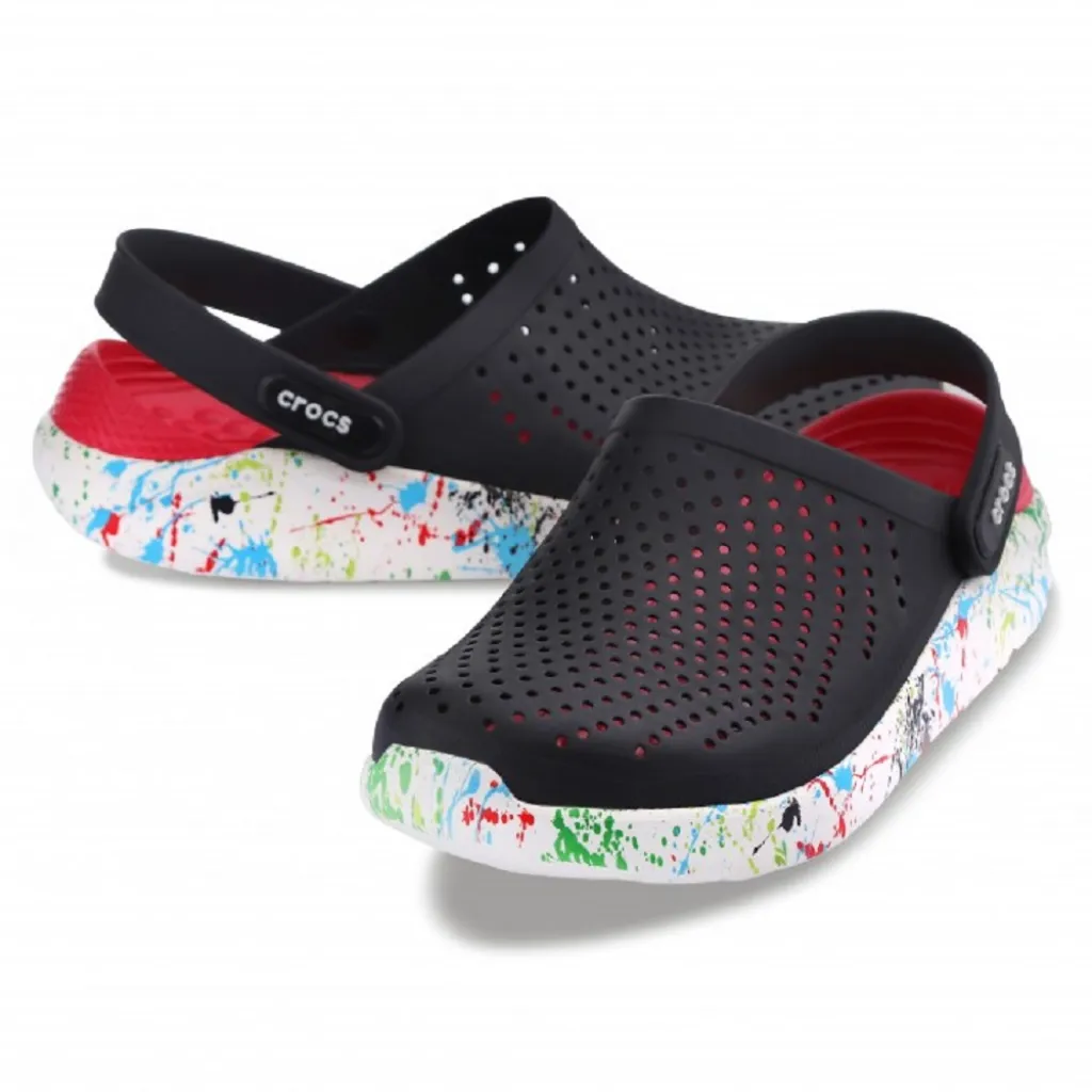 Крокси сабо Crocs LiteRide Clog Black/white, чорно-білий Крокси сабо Crocs LiteRide Clog Black/white, чорно-білий