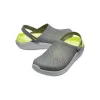 Кроксы сабо Crocs LiteRide Clog, серо-зеленый - Фото№5