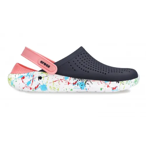 Кроксы сабо Crocs LiteRide Clog Navy/Melon, кляксы розово-синий - Фото№1 Кроксы сабо Crocs LiteRide Clog Navy/Melon, кляксы розово-синий - Фото№1
