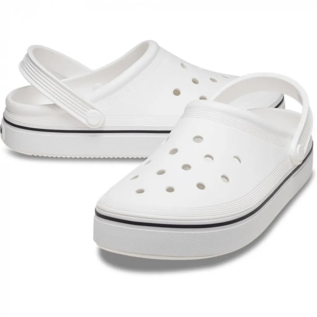Кроксы сабо Crocs Crocband COURT White, белый Кроксы сабо Crocs Crocband COURT White, белый